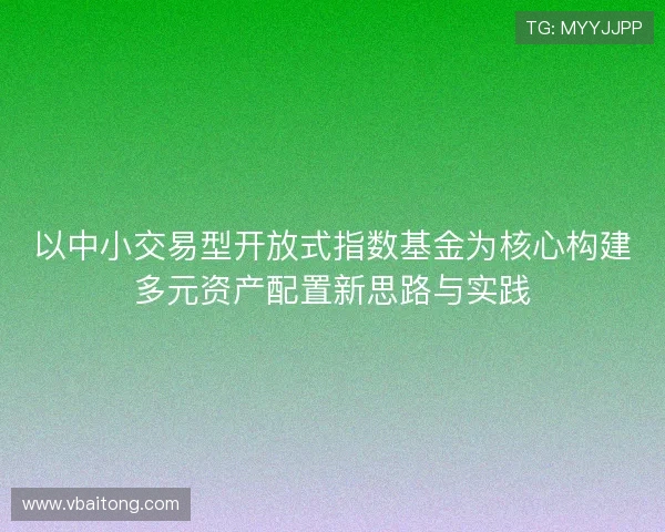 以中小交易型开放式指数基金为核心构建多元资产配置新思路与实践